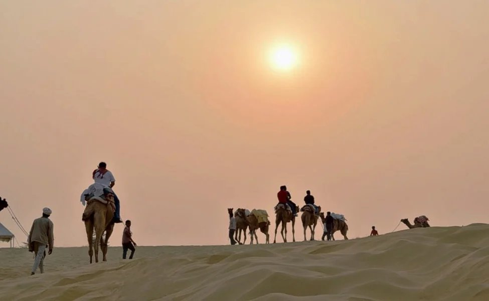Camel Safari At Osian In Rajasthan