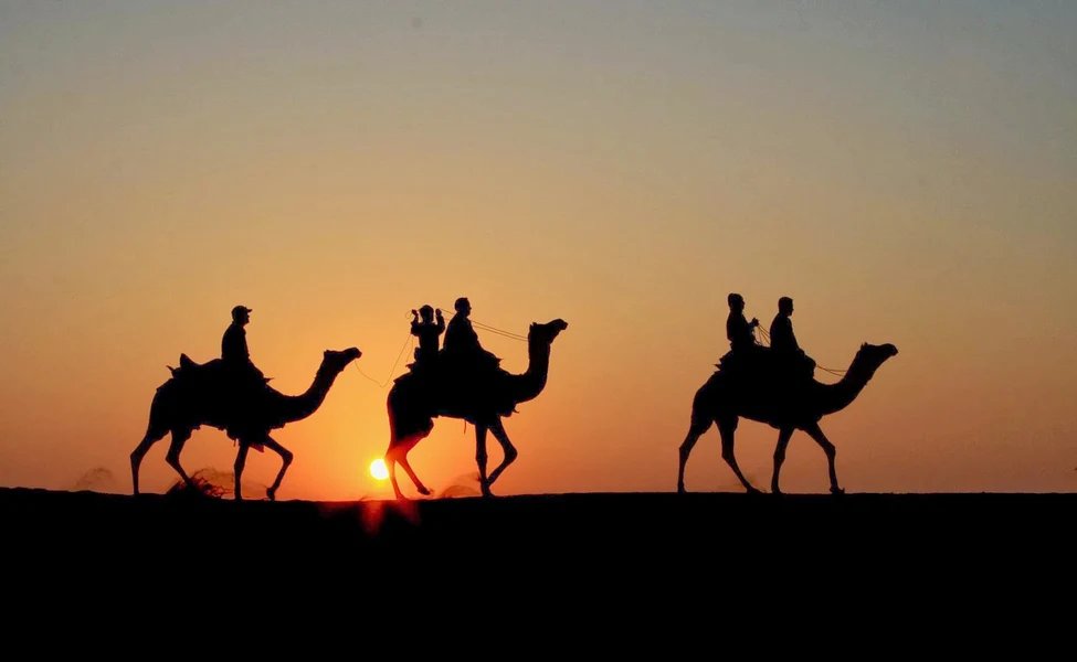Camel Safari At Osian In Rajasthan